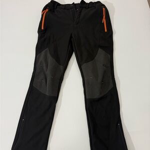 Ski Winter Black and Orange Pants